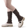 image:imageBomKinta Leg Warmers for Women Gift 80s Ruffle Leg Sleeves for Party Yoga  Soft Fashion Knit Calf Accessories Cute90s Halloween1 Pair  Brown