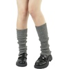 image:imageBomKinta Leg Warmers for Women Gift 80s Ruffle Leg Sleeves for Party Yoga  Soft Fashion Knit Calf Accessories Cute90s Halloween1 Pair  Grey
