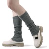 image:imageBomKinta Leg Warmers for Women Gift 80s Ruffle Leg Sleeves for Party Yoga  Soft Fashion Knit Calf Accessories Cute90s Halloween1 Pair  Grey