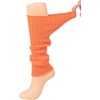 image:imageBomKinta Leg Warmers for Women Gift 80s Ruffle Leg Sleeves for Party Yoga  Soft Fashion Knit Calf Accessories Cute90s Halloween1 Pair  Orange