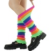 image:imageBomKinta Leg Warmers for Women Gift 80s Ruffle Leg Sleeves for Party Yoga  Soft Fashion Knit Calf Accessories Cute90s Halloween1 Pair  Rainbow