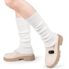 image:imageBomKinta Leg Warmers for Women Gift 80s Ruffle Leg Sleeves for Party Yoga  Soft Fashion Knit Calf Accessories Cute90s Halloween1 Pair  White
