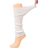 image:imageBomKinta Leg Warmers for Women Gift 80s Ruffle Leg Sleeves for Party Yoga  Soft Fashion Knit Calf Accessories Cute90s Halloween1 Pair  White