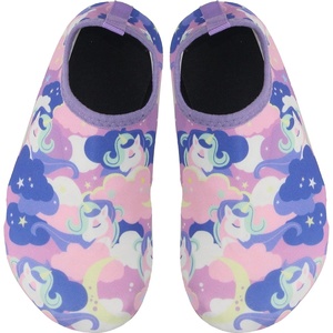 image:imageBomKinta Baby Boy Girls Quick Dry Water Shoes Walking Aqua SocksBlue Purple Unicorn