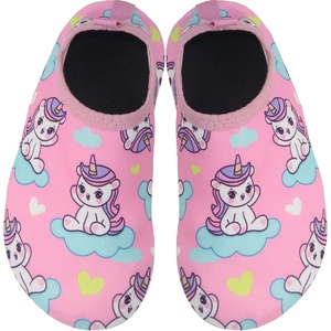 image:imageBomKinta Baby Boy Girls Quick Dry Water Shoes Walking Aqua SocksPink Green Unicorn