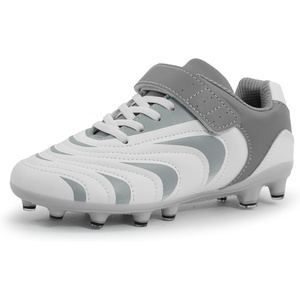image:imageBomKinta UnisexChild Soccer Cleats Kids FG Football Shoes for Boys Girls  Athletic OutdoorGrey