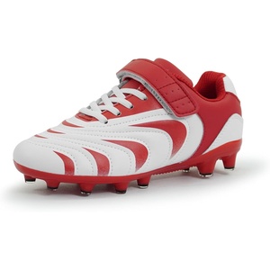 image:imageBomKinta UnisexChild Soccer Cleats Kids FG Football Shoes for Boys Girls  Athletic OutdoorRed