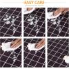 imagesancua Checkered Vinyl Rectangle Tablecloth  60 x 84 Inch  100 Waterproof Oil Spill Proof PVC Table Cloth Wipe Clean Table Cover for Dining Table Buffet Parties and Camping Black and WhiteCoffee Checkered