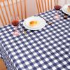 imagesancua Checkered Vinyl Rectangle Tablecloth  60 x 84 Inch  100 Waterproof Oil Spill Proof PVC Table Cloth Wipe Clean Table Cover for Dining Table Buffet Parties and Camping Black and WhiteBlue and White Checkered