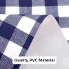imagesancua Checkered Vinyl Rectangle Tablecloth  60 x 84 Inch  100 Waterproof Oil Spill Proof PVC Table Cloth Wipe Clean Table Cover for Dining Table Buffet Parties and Camping Black and WhiteBlue and White Checkered