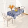 imagesancua Checkered Vinyl Rectangle Tablecloth  60 x 84 Inch  100 Waterproof Oil Spill Proof PVC Table Cloth Wipe Clean Table Cover for Dining Table Buffet Parties and Camping Black and WhiteBlue and White Checkered