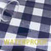 imagesancua Checkered Vinyl Rectangle Tablecloth  60 x 84 Inch  100 Waterproof Oil Spill Proof PVC Table Cloth Wipe Clean Table Cover for Dining Table Buffet Parties and Camping Black and WhiteBlue and White Checkered