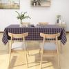 imagesancua Checkered Vinyl Rectangle Tablecloth  60 x 84 Inch  100 Waterproof Oil Spill Proof PVC Table Cloth Wipe Clean Table Cover for Dining Table Buffet Parties and Camping Black and WhiteCoffee Checkered