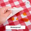 imagesancua Checkered Vinyl Rectangle Tablecloth  60 x 84 Inch  100 Waterproof Oil Spill Proof PVC Table Cloth Wipe Clean Table Cover for Dining Table Buffet Parties and Camping Black and WhiteRed and White Checkered