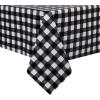 imagesancua Checkered Vinyl Rectangle Tablecloth  60 x 84 Inch  100 Waterproof Oil Spill Proof PVC Table Cloth Wipe Clean Table Cover for Dining Table Buffet Parties and Camping Black and WhiteBlack and White Checkered