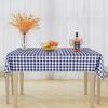 imagesancua Checkered Vinyl Rectangle Tablecloth  60 x 84 Inch  100 Waterproof Oil Spill Proof PVC Table Cloth Wipe Clean Table Cover for Dining Table Buffet Parties and Camping Black and WhiteBlue and White Checkered