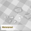 imagesancua Checkered Vinyl Rectangle Tablecloth  60 x 84 Inch  100 Waterproof Oil Spill Proof PVC Table Cloth Wipe Clean Table Cover for Dining Table Buffet Parties and Camping Black and WhiteSilver Grey and White Checkered
