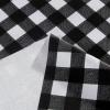 imagesancua Checkered Vinyl Rectangle Tablecloth  60 x 84 Inch  100 Waterproof Oil Spill Proof PVC Table Cloth Wipe Clean Table Cover for Dining Table Buffet Parties and Camping Black and WhiteBlack and White Checkered