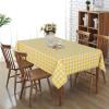 imagesancua Checkered Vinyl Rectangle Tablecloth  60 x 84 Inch  100 Waterproof Oil Spill Proof PVC Table Cloth Wipe Clean Table Cover for Dining Table Buffet Parties and Camping Black and WhiteYellow and White Checkered