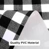 imagesancua Checkered Vinyl Rectangle Tablecloth  60 x 84 Inch  100 Waterproof Oil Spill Proof PVC Table Cloth Wipe Clean Table Cover for Dining Table Buffet Parties and Camping Black and WhiteBlack and White Checkered