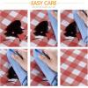 imagesancua Checkered Vinyl Rectangle Tablecloth  60 x 84 Inch  100 Waterproof Oil Spill Proof PVC Table Cloth Wipe Clean Table Cover for Dining Table Buffet Parties and Camping Black and WhiteRed and White Checkered