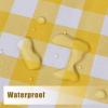 imagesancua Checkered Vinyl Rectangle Tablecloth  60 x 84 Inch  100 Waterproof Oil Spill Proof PVC Table Cloth Wipe Clean Table Cover for Dining Table Buffet Parties and Camping Black and WhiteYellow and White Checkered