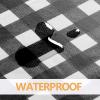 imagesancua Checkered Vinyl Rectangle Tablecloth  60 x 84 Inch  100 Waterproof Oil Spill Proof PVC Table Cloth Wipe Clean Table Cover for Dining Table Buffet Parties and Camping Black and WhiteBlack and White Checkered