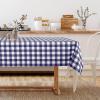 imagesancua Checkered Vinyl Rectangle Tablecloth  60 x 84 Inch  100 Waterproof Oil Spill Proof PVC Table Cloth Wipe Clean Table Cover for Dining Table Buffet Parties and Camping Black and WhiteBlue and White Checkered