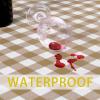 imagesancua Checkered Vinyl Rectangle Tablecloth  60 x 84 Inch  100 Waterproof Oil Spill Proof PVC Table Cloth Wipe Clean Table Cover for Dining Table Buffet Parties and Camping Black and WhiteKhaki and White Checkered