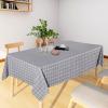 imagesancua Checkered Vinyl Rectangle Tablecloth  60 x 84 Inch  100 Waterproof Oil Spill Proof PVC Table Cloth Wipe Clean Table Cover for Dining Table Buffet Parties and Camping Black and WhiteGrey Checkered