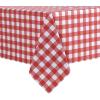 imagesancua Checkered Vinyl Rectangle Tablecloth  60 x 84 Inch  100 Waterproof Oil Spill Proof PVC Table Cloth Wipe Clean Table Cover for Dining Table Buffet Parties and Camping Black and WhiteRed and White Checkered