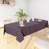 imagesancua Checkered Vinyl Rectangle Tablecloth  60 x 84 Inch  100 Waterproof Oil Spill Proof PVC Table Cloth Wipe Clean Table Cover for Dining Table Buffet Parties and Camping Black and WhiteCoffee Checkered