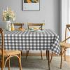 imagesancua Checkered Vinyl Rectangle Tablecloth 54 x 78 Inch  100 Waterproof Oil Proof Spill Proof PVC Plaid Table Cloth Wipe Clean Buffalo Table Cover for Dining Table Buffet Parties Black and WhiteGrey and White Checkered