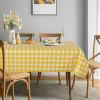 imagesancua Checkered Vinyl Rectangle Tablecloth 54 x 78 Inch  100 Waterproof Oil Proof Spill Proof PVC Plaid Table Cloth Wipe Clean Buffalo Table Cover for Dining Table Buffet Parties Black and WhiteYellow and White Checkered