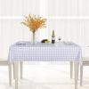 imagesancua Checkered Vinyl Rectangle Tablecloth 54 x 78 Inch  100 Waterproof Oil Proof Spill Proof PVC Plaid Table Cloth Wipe Clean Buffalo Table Cover for Dining Table Buffet Parties Black and WhiteWhite Checkered