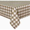 imagesancua 2 Pack Checkered Vinyl Rectangle Tablecloth 54 x 78 Inch 100 Waterproof Oil Proof Spill Proof PVC Table Cloth Wipe Clean Table Cover for Dining Table Buffet Parties Black and WhiteCoffee and White Checkered