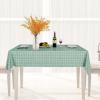 imagesancua 2 Pack Checkered Vinyl Rectangle Tablecloth 54 x 78 Inch 100 Waterproof Oil Proof Spill Proof PVC Table Cloth Wipe Clean Table Cover for Dining Table Buffet Parties Black and WhiteGreen Checkered