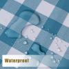 imagesancua 2 Pack Checkered Vinyl Rectangle Tablecloth 54 x 78 Inch 100 Waterproof Oil Proof Spill Proof PVC Table Cloth Wipe Clean Table Cover for Dining Table Buffet Parties Black and WhiteTeal and White Checkered
