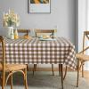 imagesancua 2 Pack Checkered Vinyl Rectangle Tablecloth 54 x 78 Inch 100 Waterproof Oil Proof Spill Proof PVC Table Cloth Wipe Clean Table Cover for Dining Table Buffet Parties Black and WhiteCoffee and White Checkered