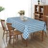 imagesancua 2 Pack Checkered Vinyl Rectangle Tablecloth 54 x 78 Inch 100 Waterproof Oil Proof Spill Proof PVC Table Cloth Wipe Clean Table Cover for Dining Table Buffet Parties Black and WhiteTeal and White Checkered