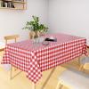 imagesancua 2 Pack Checkered Vinyl Rectangle Tablecloth 54 x 78 Inch 100 Waterproof Oil Proof Spill Proof PVC Table Cloth Wipe Clean Table Cover for Dining Table Buffet Parties Black and WhiteRed and White Checkered