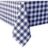 imagesancua 2 Pack Checkered Vinyl Rectangle Tablecloth 54 x 78 Inch 100 Waterproof Oil Proof Spill Proof PVC Table Cloth Wipe Clean Table Cover for Dining Table Buffet Parties Black and WhiteBlue and White Checkered