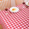imagesancua 2 Pack Checkered Vinyl Rectangle Tablecloth 54 x 78 Inch 100 Waterproof Oil Proof Spill Proof PVC Table Cloth Wipe Clean Table Cover for Dining Table Buffet Parties Black and WhiteRed and White Checkered