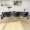 imagesancua 2 Pack Checkered Vinyl Rectangle Tablecloth 54 x 78 Inch 100 Waterproof Oil Proof Spill Proof PVC Table Cloth Wipe Clean Table Cover for Dining Table Buffet Parties Black and WhiteBlack and White Checkered
