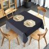 imagesancua 6 Pack Black Tablecloth 90 x 156 Inch  Rectangle Table Cloth for 8 Feet Table Stain and Wrinkle Resistant Washable Polyester Table Cover for Dining Wedding Banquet Party Buffet RestaurantGrey