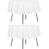 imagesancua 6 Pack Black Tablecloth 90 x 156 Inch  Rectangle Table Cloth for 8 Feet Table Stain and Wrinkle Resistant Washable Polyester Table Cover for Dining Wedding Banquet Party Buffet RestaurantWhite