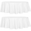 imagesancua 6 Pack Black Tablecloth 90 x 156 Inch  Rectangle Table Cloth for 8 Feet Table Stain and Wrinkle Resistant Washable Polyester Table Cover for Dining Wedding Banquet Party Buffet RestaurantWhite