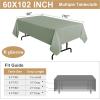imagesancua 6 Pack Black Tablecloth 90 x 156 Inch  Rectangle Table Cloth for 8 Feet Table Stain and Wrinkle Resistant Washable Polyester Table Cover for Dining Wedding Banquet Party Buffet RestaurantSage Green