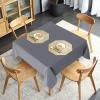imagesancua 6 Pack Black Tablecloth 90 x 156 Inch  Rectangle Table Cloth for 8 Feet Table Stain and Wrinkle Resistant Washable Polyester Table Cover for Dining Wedding Banquet Party Buffet RestaurantLight Grey