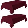 imagesancua 6 Pack Black Tablecloth 90 x 156 Inch  Rectangle Table Cloth for 8 Feet Table Stain and Wrinkle Resistant Washable Polyester Table Cover for Dining Wedding Banquet Party Buffet RestaurantBurgundy